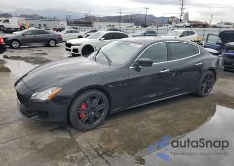 2014 Maserati Quattroporte S z USA, uszkodzony, nr VIN ZAM56RRA6E1089719